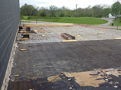 Damaged Commercial Roofing 